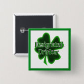 St. Patrick's Day Aangewezen Drinker Vierkante Button 5,1 Cm (Voorkant /achterkant)