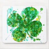 St. Patricks Day Abstracte Shamrock kunst Muismat (Voorkant)
