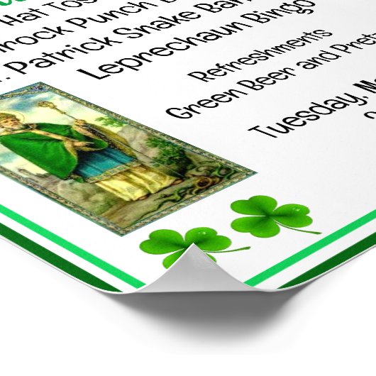 St. Patrick's Day Activity Director Party Seniors Poster (Hoek)