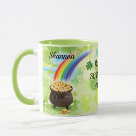 St. Patrick's Day Add Name Leprechaun Coffee Mok
