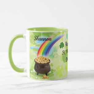 St. Patrick's Day Add Name Leprechaun Coffee Mok