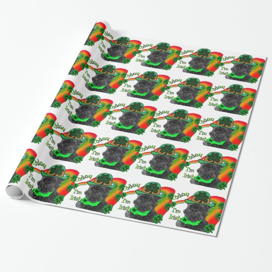 St Patrick's Day Affenpinscher Cadeaupapier (Uitgerold)