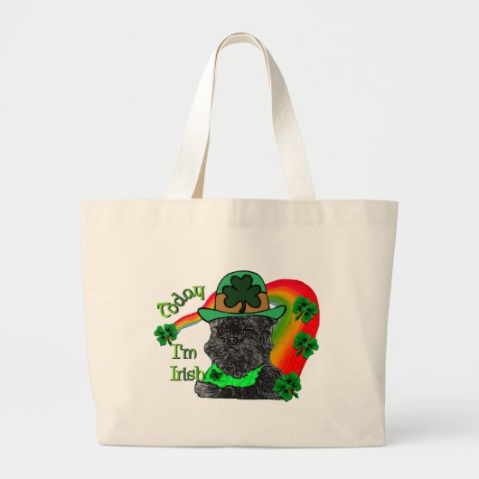 St. Patrick's Day Affenpinscher Grote Tote Bag (Voorkant)