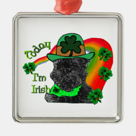 St Patrick's Day Affenpinscher Metalen Ornament