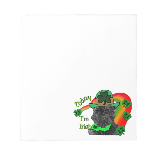 St. Patrick's Day Affenpinscher Notitieblok (Voorkant)