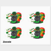 St Patrick's Day Affenpinscher Ovale Sticker (Vel)