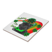 St Patrick's Day Affenpinscher Tegeltje (Zijkant)