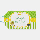 St Patrick's Day African American Boy Baby shower Cadeaulabel (Achterkant Horizontaal)
