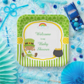 St Patrick's Day African American Boy Baby shower Papieren Bordje (Feest)