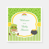 St Patrick's Day African American Boy Baby shower Servet (Voorkant)