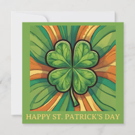 St. Patrick's Day AI Gegenereerde Vierbladige Klav Feestdagenkaart