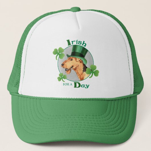 St. Patrick's Day Airedale Trucker Pet (Voorkant)