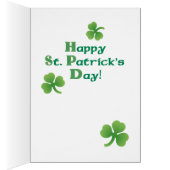 St. Patrick's Day Akita Wenskaart (Binnen (Rechts))