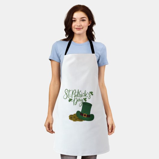 St. Patrick's Day All-Over Print Apron Schort (Gedragen)