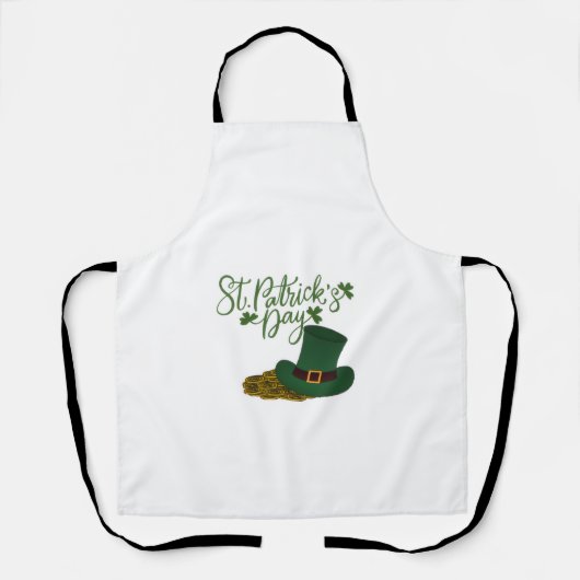 St. Patrick's Day All-Over Print Apron Schort (Voorkant)