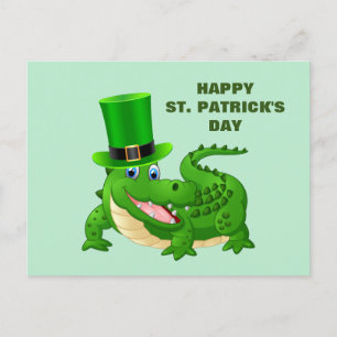 St. Patrick's Day Alligator Feestdagenkaart
