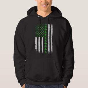 St Patrick's Day American Flag Ireland Iri Hoodie