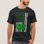 St Patrick's Day American Flag Monster Truck for B T-shirt (Voorkant)
