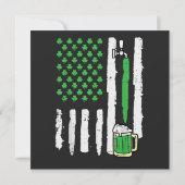 St. Patrick's Day Amerika Vlag Heilige Kaart (Achterkant)