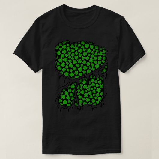 St Patricks Day Amerikaanse Ierse Grappige Lucky C T-shirt (Design voorkant)