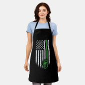 St Patricks Day Amerikaanse Ierse vlag Shamrock Lu Schort (Gedragen)