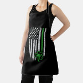 St Patricks Day Amerikaanse Ierse vlag Shamrock Lu Schort (Insitu)