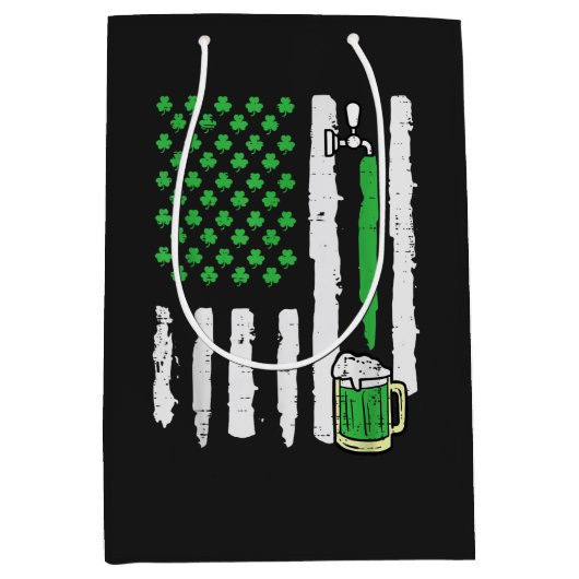 St. Patrick's Day Amerikaanse vlag Heilige Medium Cadeauzakje (Voorkant)