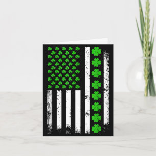 St. Patrick's Day Amerikaanse vlag klaver Ierse ma Kaart