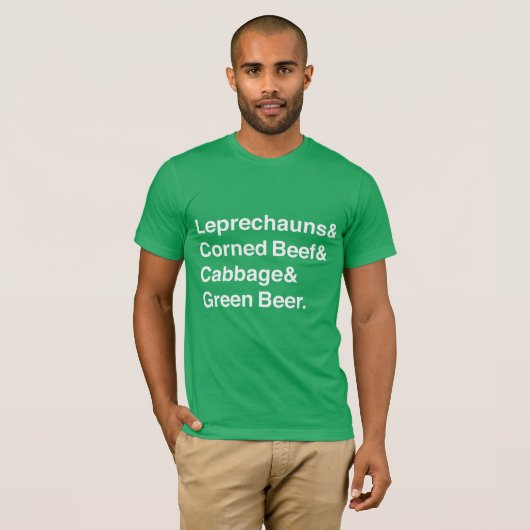 St. Patrick's Day Ampersand Design T-shirt (Voorkant volledig)