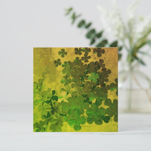 St. Patrick's Day and Good Luck , vierleaf klave (Staand voorkant)