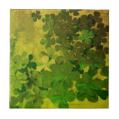 St. Patrick's Day and Good Luck , vierleaf klave Tegeltje (Voorkant)