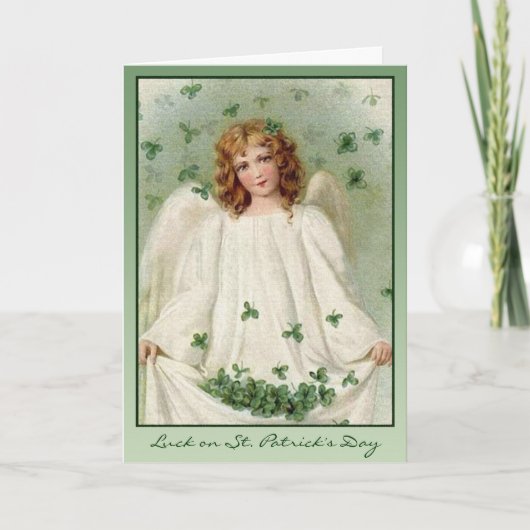 St. Patrick's Day Angel Kaart (Voorkant)