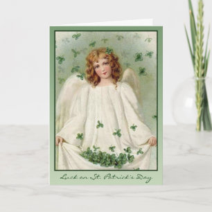 St. Patrick's Day Angel Kaart