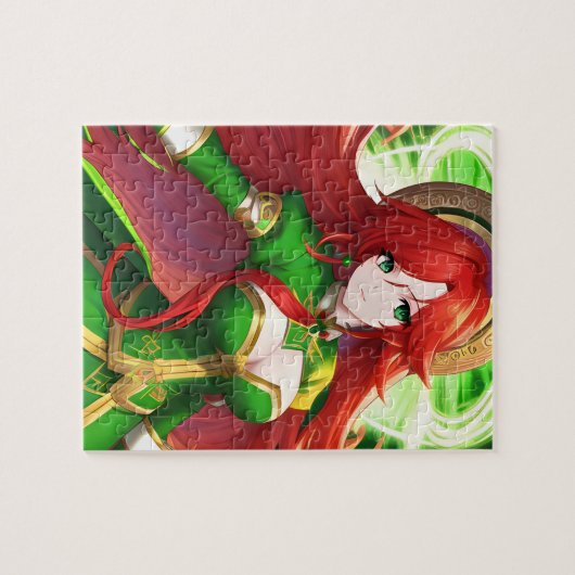 St. Patricks Day Anime Woman Legpuzzel (Horizontaal)