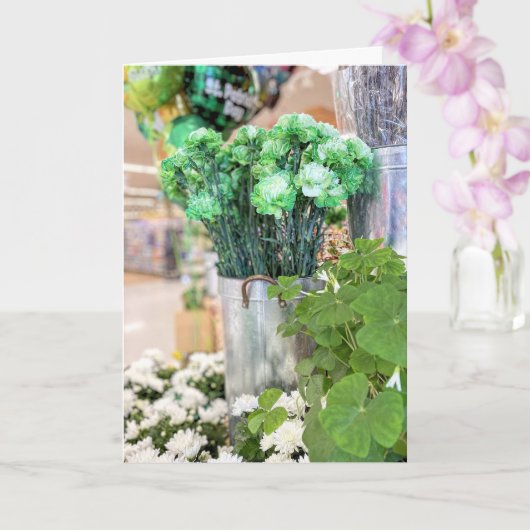 St. Patricks Day anjers Kaart (Orchidee)