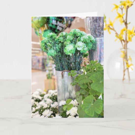 St. Patricks Day anjers Kaart (Gele Bloem)