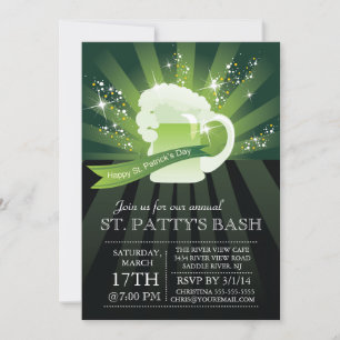 St. Patrick's Day Annual Bash Party Kaart