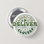 St. Patrick's Day Arbeid en Bevalling Nurse Doctor Ronde Button 5,7 Cm (Voorkant /achterkant)