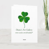 St. Patrick's Day Art Nouveau Angel Kaart (Achterkant)