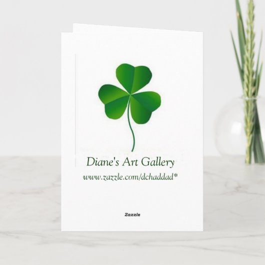 St. Patrick's Day Art Nouveau Angel Kaart (Achterkant)