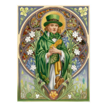 St. Patrick's Day Art Nouveau Painting Poster