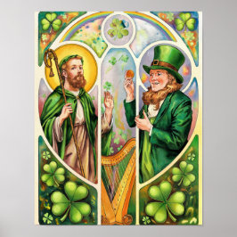 St. Patrick's Day Art Nouveau Poster