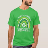 St Patrick's Day Art Teacher Funny Rainbow Shamroc T-shirt (Voorkant)