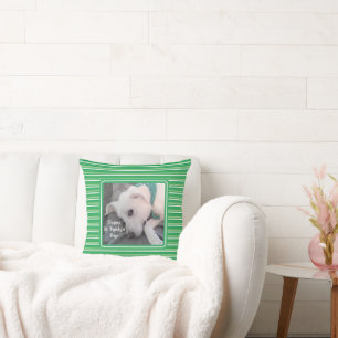 St Patricks Day Assorted Green Stripes Cute Dog Kussen