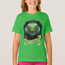 St Patricks Day Astronaut Luck Tee T-shirt
