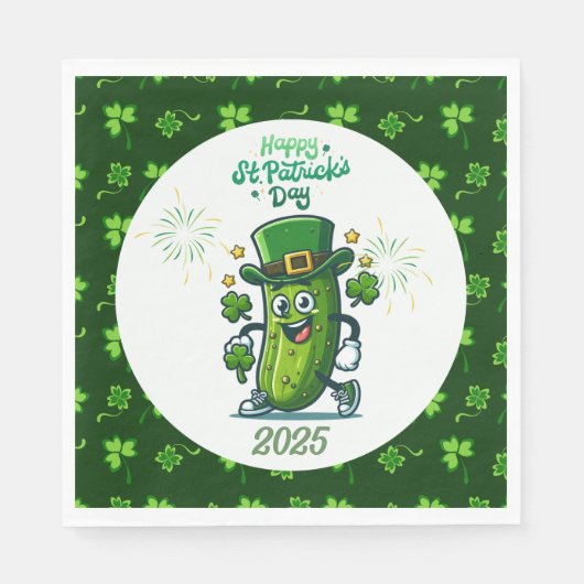 St. Patrick's Day Augurk 2025 Servet (Voorkant)