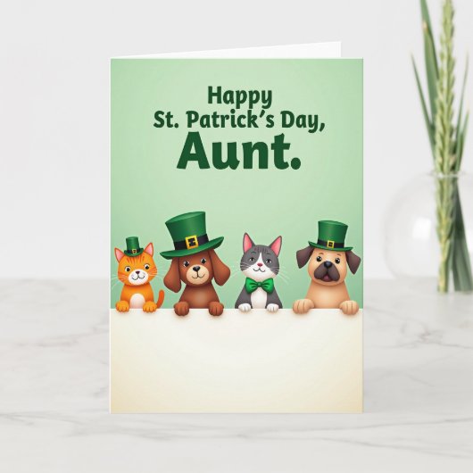 St Patricks Day Aunt Card Kaart (Voorkant)