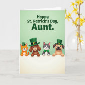 St Patricks Day Aunt Card Kaart (Gele Bloem)