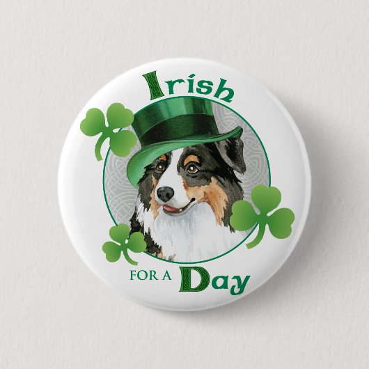 St. Patrick's Day Aussie Ronde Button 5,7 Cm (Voorkant)