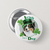 St. Patrick's Day Aussie Ronde Button 5,7 Cm (Voorkant /achterkant)